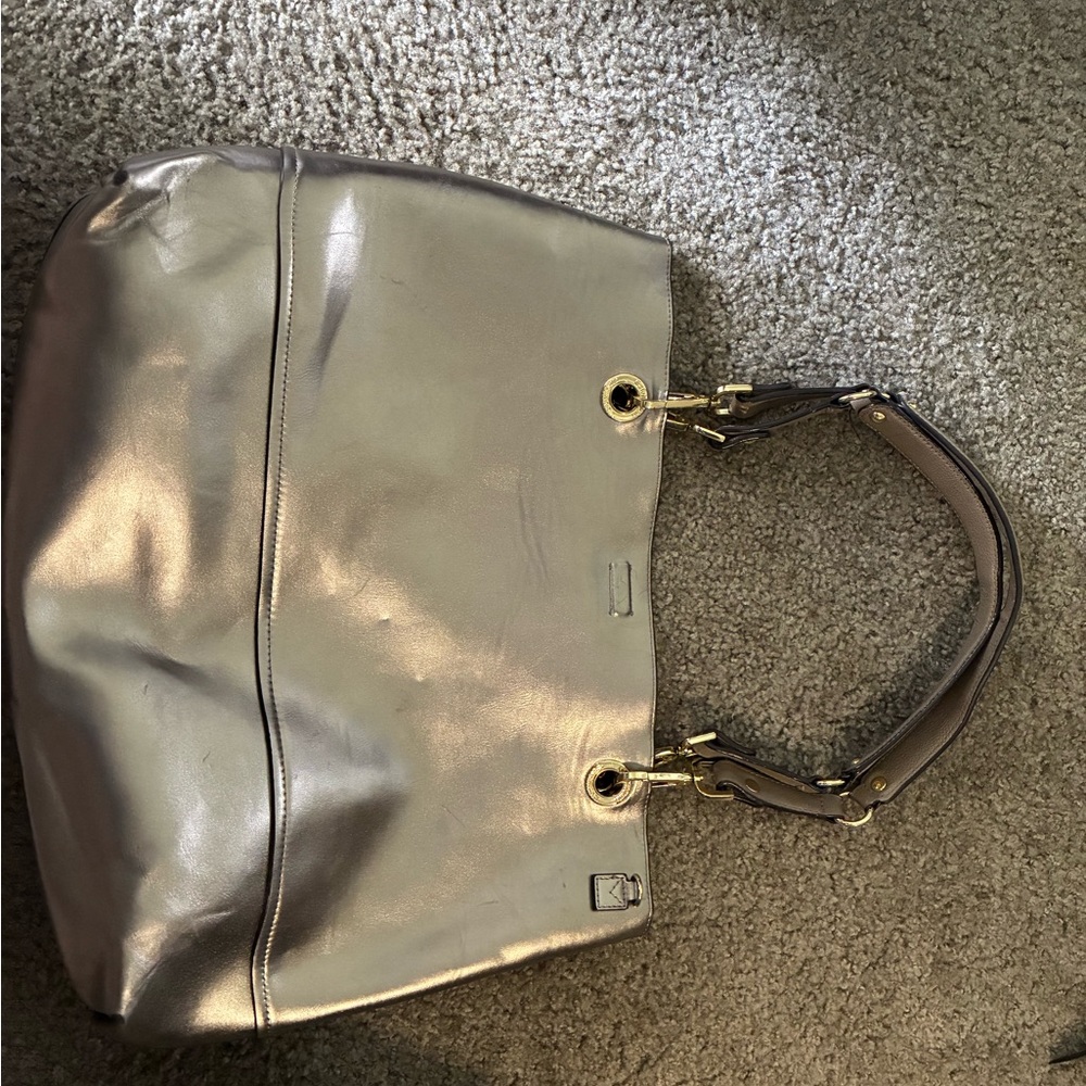 Calvin Klein Shimmering Silver Shoulder Bag